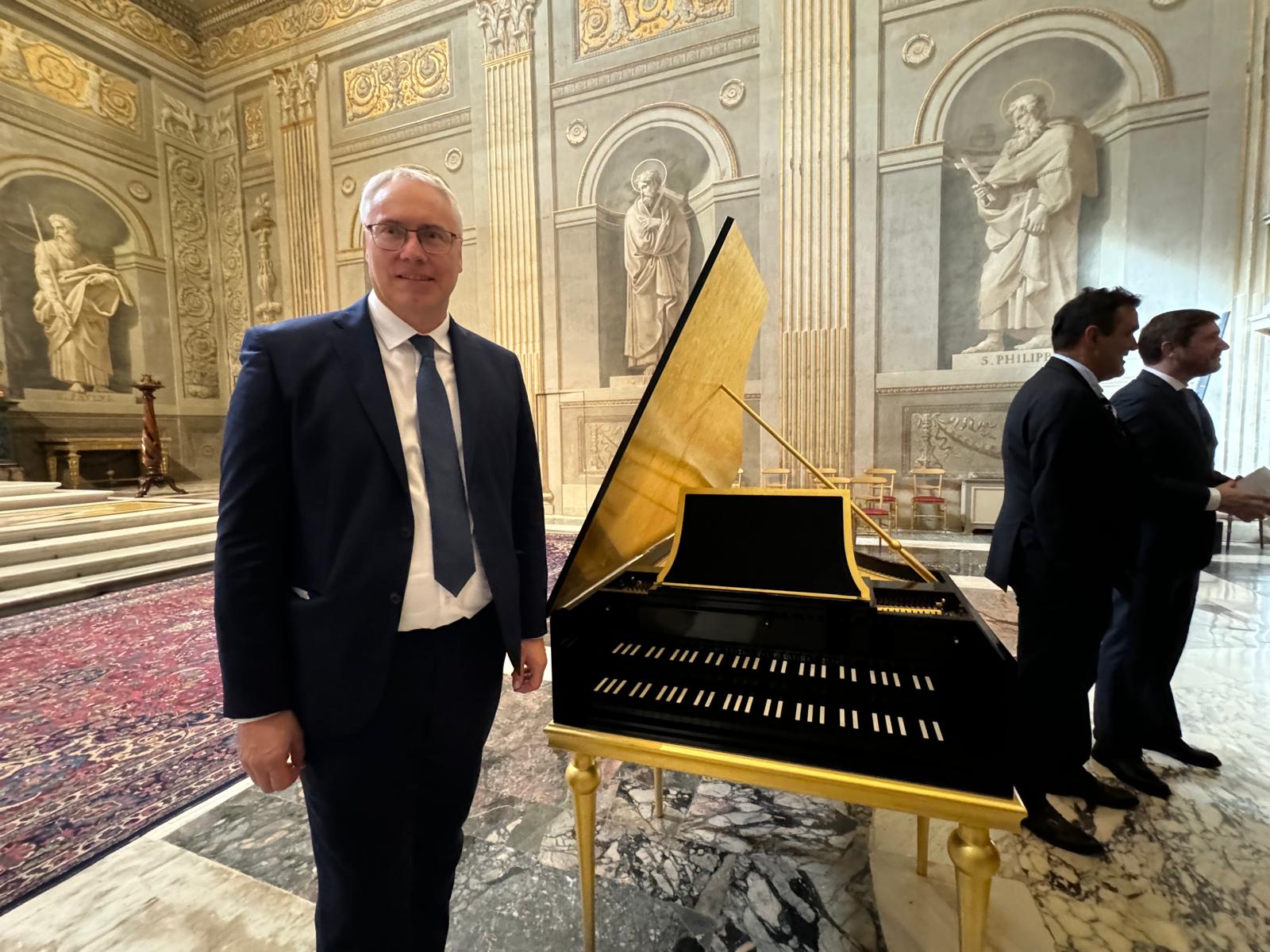 CULTURA. BORDIN A ROMA: ORGOGLIO PER CLAVICEMBALO DONATO A MATTARELLA